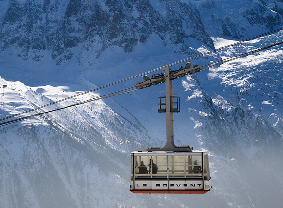 The Brevent Lift Cable Car in Chamonix