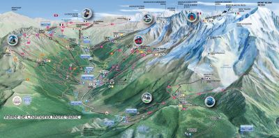 Vallée de Chamonix Carte d'été