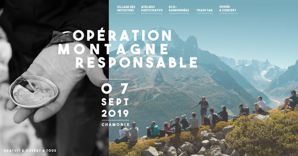 Affiche Operation Montagne Responsable 2019, source photo @ lafuma.com