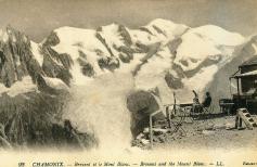 Chamonix and the Mont Blanc vintage old photo