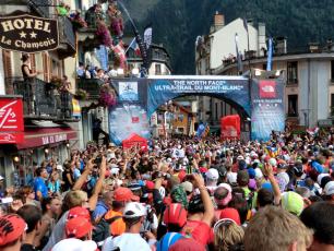 The Ultra-Trail of Mont-Blanc (UTMB®) starting line in 2013
