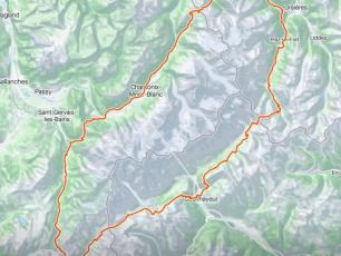 Mont Blanc mountain bike route