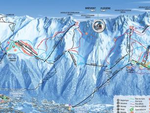 Brevent Flegere Ski area and Piste Map
