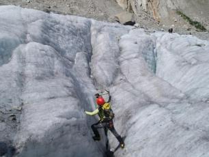 Climber on a Glacier, Mer de Glace