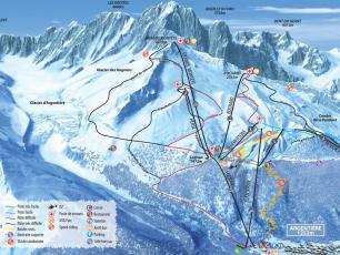 Grands Montets Ski area and Piste Map