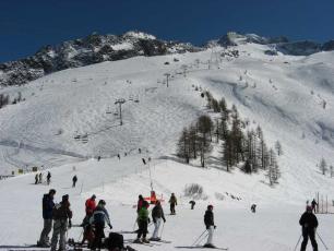 View of the Grands Montets Ski Resort in Chamonix