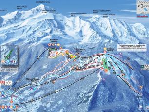 Map of Les Houches Ski Resort and Slopes